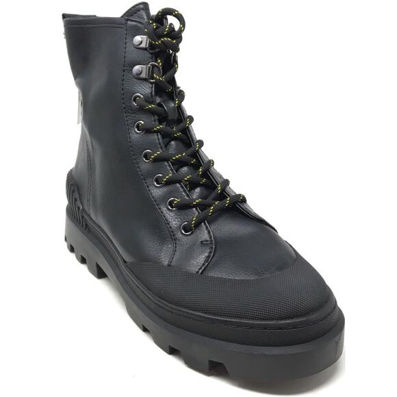 Circus By Sam Edelman Indy Women’s Size 9.5 Black Leather Waterproof Lug Boots - Picture 1 of 8